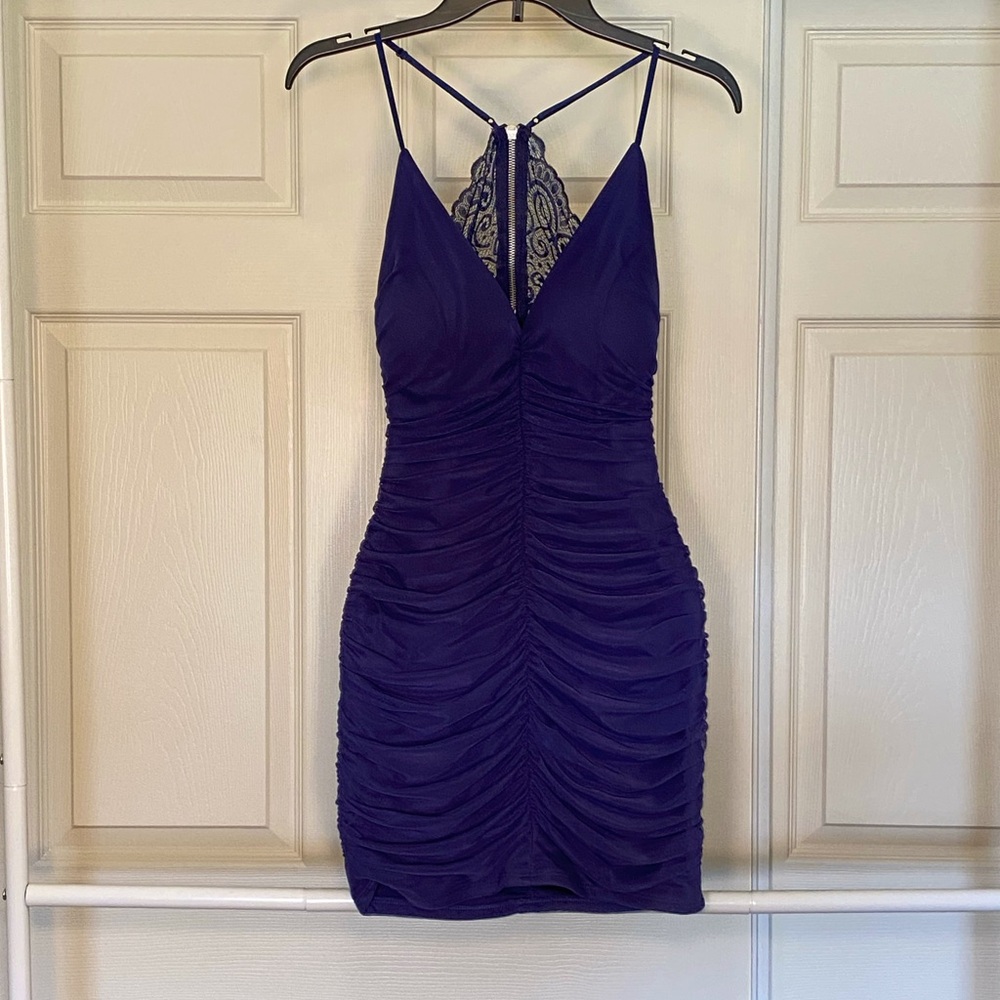 Honey and Rosie Blue Bodycon Dress 
Size: S (4-6)